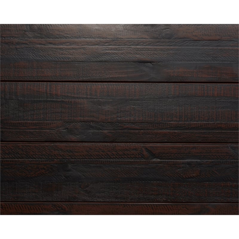 Pemberly Row Contemporary Solid Wood Queen Platform Bed in Walnut