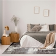 Pemberly Row Vintage Monochromatic Abstract Gray Area Rug Rectangle 3'9