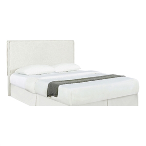 Pemberly Row 46.5&quot x 65&quot Modern Fabric Queen / Full Headboard in Sand Beige