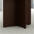 Pemberly Row Round Conference Table with Wood Base in Mocha Cherry