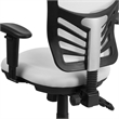 Pemberly Row Modern Mid Back Mesh Swivel Office Chair in White