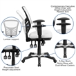 Pemberly Row Modern Mid Back Mesh Swivel Office Chair in White