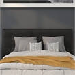 Pemberly Row Modern Upholstered Full Panel Headboard in Black