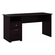 Pemberly Row 60W Computer Desk with Drawers in Espresso Oak - Engineered Wood