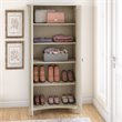 Pemberly Row Tall Storage Cabinet with Doors in Antique White