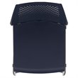 Pemberly Row Perforated Plastic Sled Base Stacking Chair in Navy