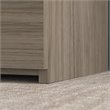 Pemberly Row 5 Shelf Bookcase with Doors in Modern Hickory - Engineered Wood