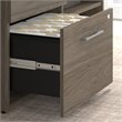 Pemberly Row Engineered Wood Low Storage Cabinet with Drawers in Modern Hickory