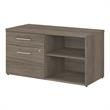 Pemberly Row Engineered Wood Low Storage Cabinet with Drawers in Modern Hickory