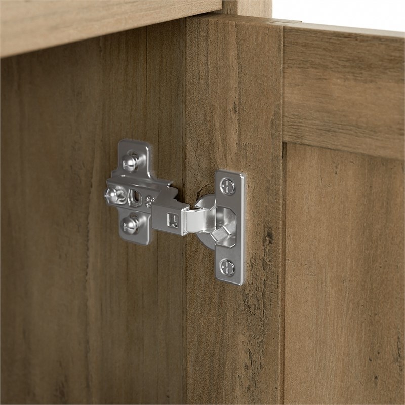 Pemberly Row Tall Storage Cabinet with Doors in Reclaimed Pine - Engineered Wood