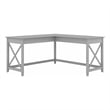 Pemberly Row 60W L Shaped Desk in Cape Cod Gray - Engineered Wood