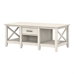 Pemberly Row Coffee Table with Storage in Linen White Oak - Engineered Wood