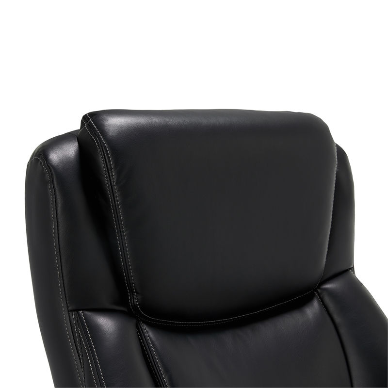 Pemberly Row Big & Tall Executive Office Chair Black Bonded Leather