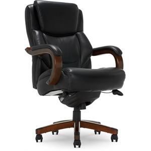 Pemberly Row Big & Tall Executive Office Chair Black Bonded Leather