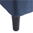 Pemberly Row Modern Accent Chair with Ottoman in Blue Fabric