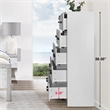 Pemberly Row Wood Tall 5 Drawer Chest Bedroom Dresser in White