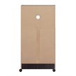 Pemberly Row Contemporary Kitchen Wood Microwave Cart in Tobacco