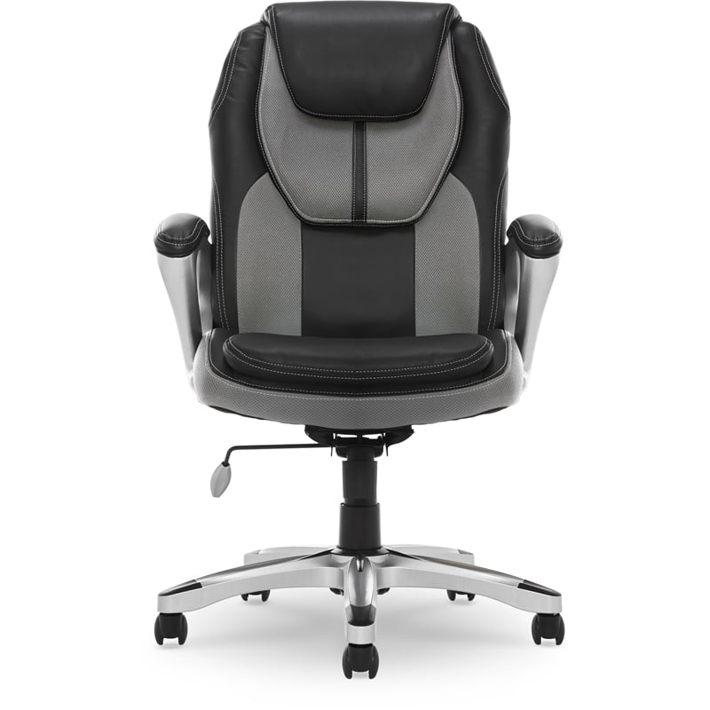 Pemberly Row Contemporary Executive Office Chair Gray Finish