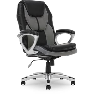 Pemberly Row Contemporary Executive Office Chair Gray Finish