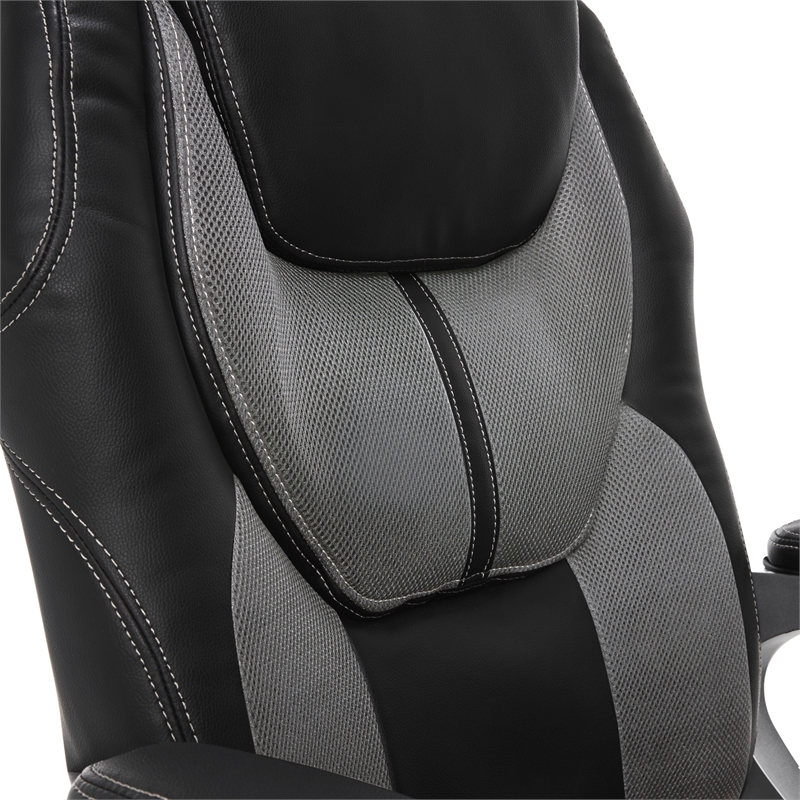 Pemberly Row Contemporary Executive Office Chair Gray Finish
