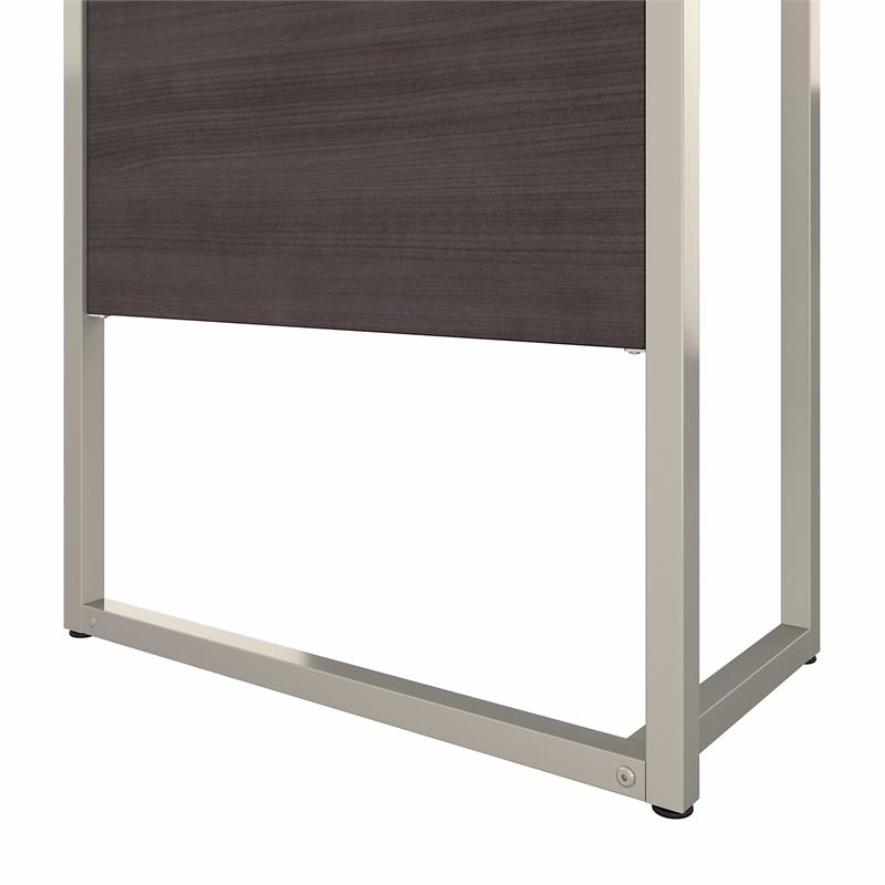 Pemberly Row 42W x 24D Desk Return / Bridge in Storm Gray - Engineered Wood