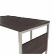 Pemberly Row Engineered Wood 60W L Shaped Table Desk with Drawers in Storm Gray