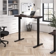 Pemberly Row 48W Adjustable Standing Desk in Black Walnut - Engineered Wood