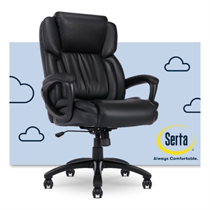 Pemberly Row Executive Office Chair Space Black Bonded Leather