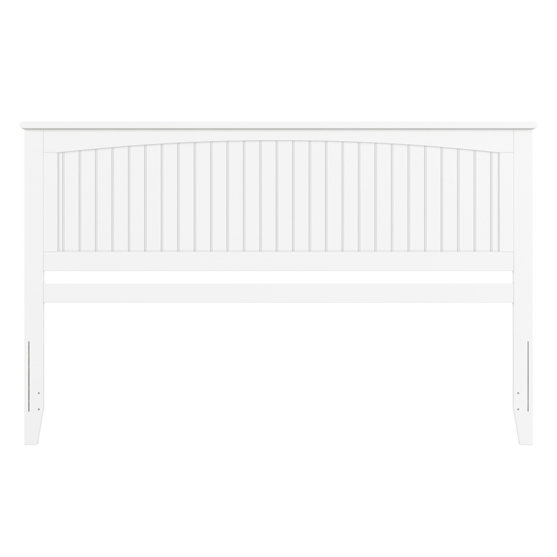 Pemberly Row Contemporary King Wood Panel Headboard in White