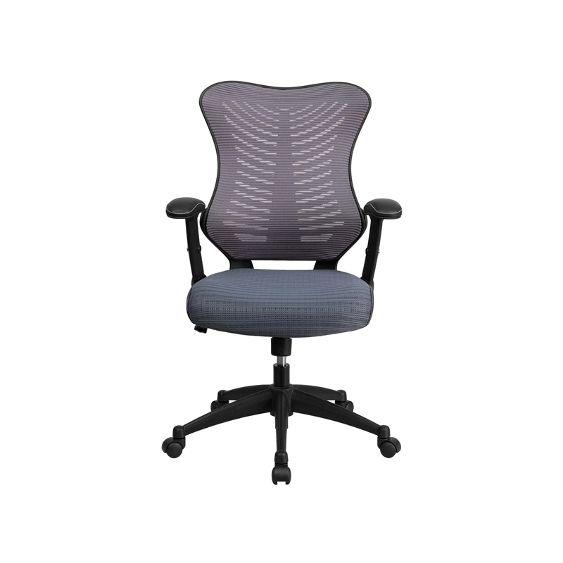 Pemberly Row Contemporary High Back Mesh Office Chair in Gray