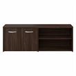 Pemberly Row Low Storage Cabinet with Doors in Black Walnut - Engineered Wood