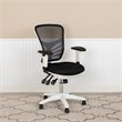 Pemberly Row Mid Back Executive Mesh Office Swivel Chair in Black and White