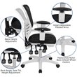 Pemberly Row Mid Back Executive Mesh Office Swivel Chair in Black and White
