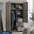 Pemberley Row Engineered Wood Silver Sycamore Storage Cabinet Rectangular 71.10