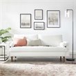 Pemberly Row Mid-Century Performance Velvet Sofa in White Finish