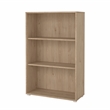 Pemberly Row Set of 2 Writing Desk & Adjustable 3-Shelf Bookcase in Brown