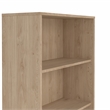 Pemberly Row Set of 2 Writing Desk & Adjustable 3-Shelf Bookcase in Brown