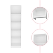 Pemberly Row Contemporary Engineered Wood Bookcase XS in White