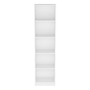 Pemberly Row Contemporary Engineered Wood Bookcase XS in White