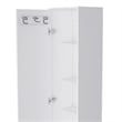 Pemberly Row Contemporary Engineered Wood Storage Cabinet in White