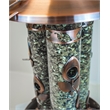 Pemberly Row Contemporary Metal Triple Tube Deluxe Feeder in Copper