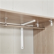 Pemberly Row Wood Closet Organizer System with 3 Shelf Towers & 4 Drawers in Oak