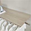 Pemberly Row Wood Closet Organizer System with 3 Shelf Towers & 4 Drawers in Oak