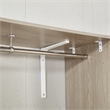 Pemberly Row Wood Closet Organizer System with 3 Shelf Towers & 4 Drawers in Oak