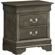 Pemberly Row Set of 2 Engineered Wood 2-Drawer Nightstands in Gray