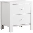 Pemberly Row Set of 2 Engineered Wood 2-Drawer Nightstands in White