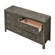Pemberly Row Set of 2 Transitional 6-Drawer Dresser and Mirror in Gray