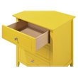 Pemberly Row Set of 2 Engineered Wood 3-Drawer Nightstands in Yellow
