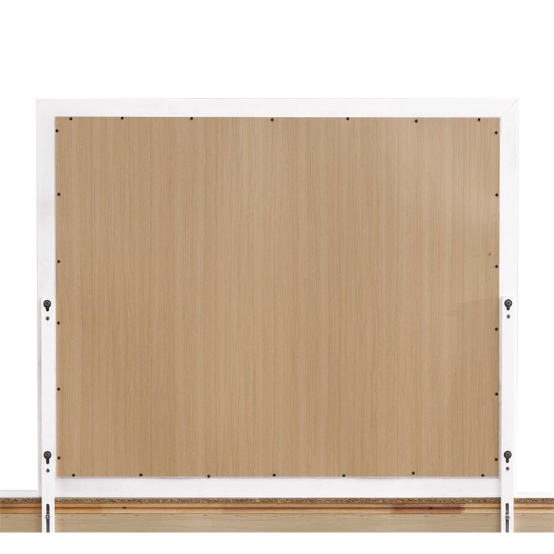 Pemberly Row Set of 3 Modern Dresser and Nightstand and Mirror in White
