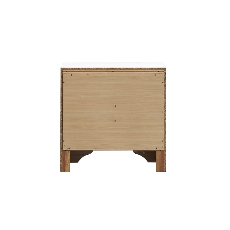 Pemberly Row Set of 3 Modern Dresser and Nightstand and Mirror in White